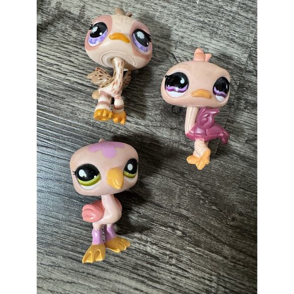 Lot Of 13 Littlest Pet Shop Birds Flamingo Ostrich Swan Parakeet Peacock Pelican - Picture 13 of 16